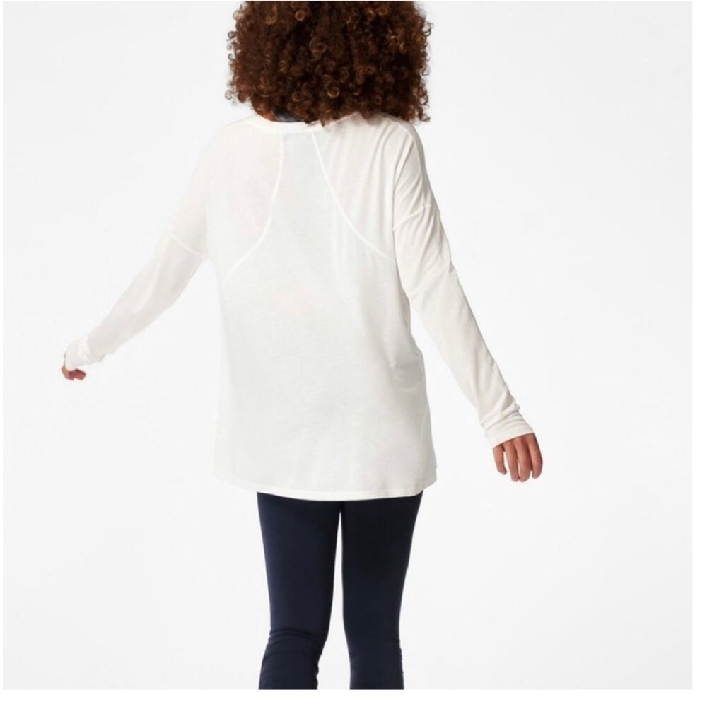 Sweaty Betty Easy Peazy Long‎ Sleeve T-Shirt XL White